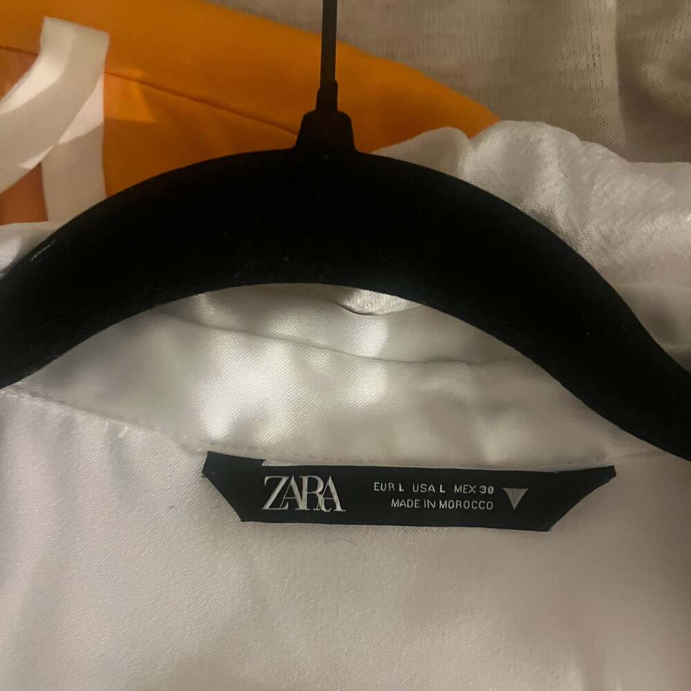 Zara White Satin Mini Dress - Picture 4 of 4